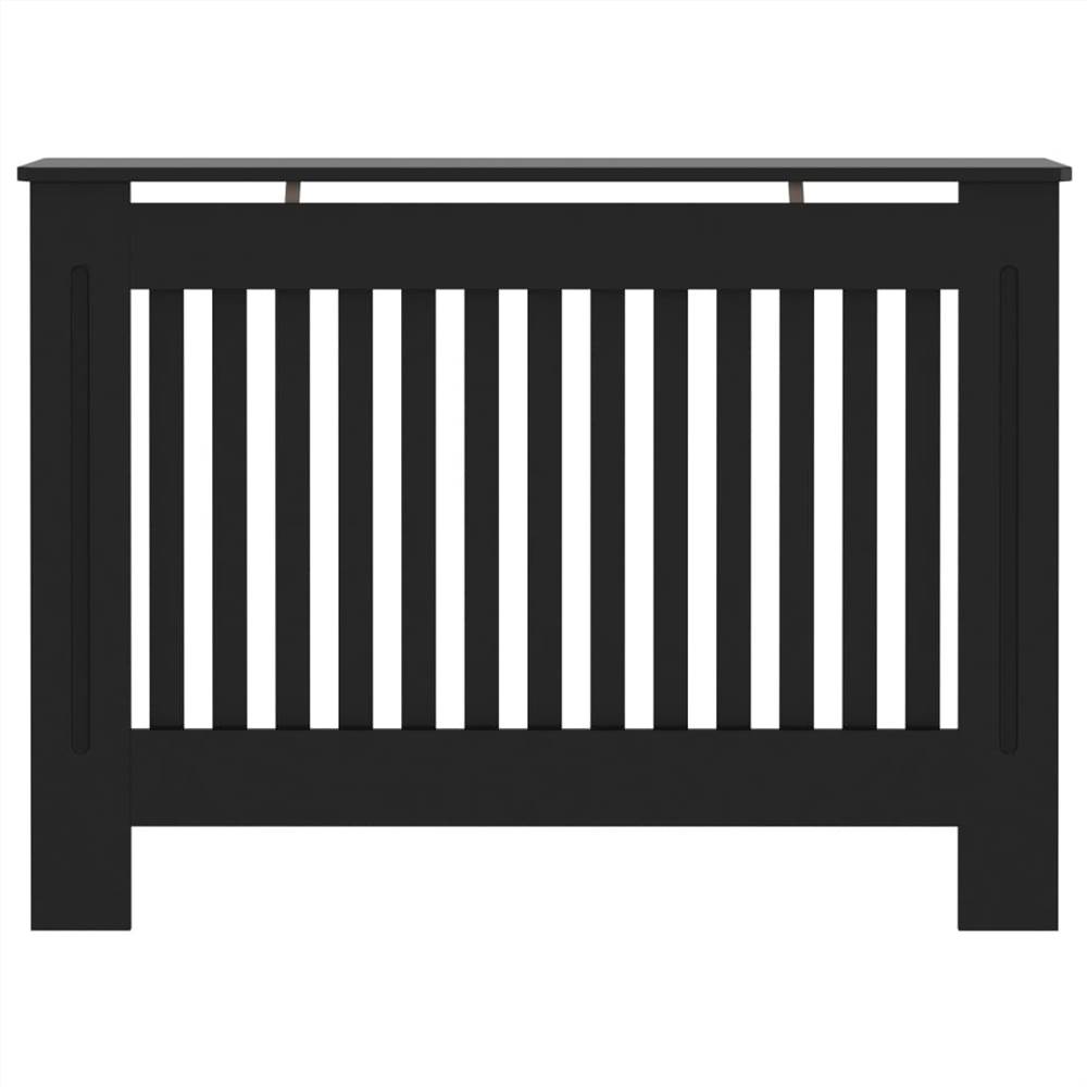 Radiator Cover Black 112x19x81 cm MDF