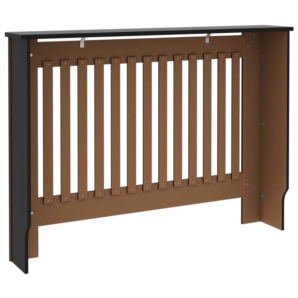 Radiator Cover Black 112x19x81 cm MDF