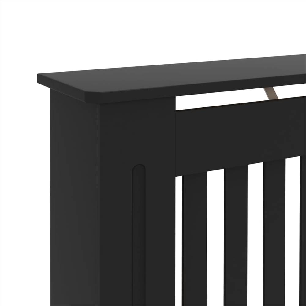 Radiator Cover Black 112x19x81 cm MDF