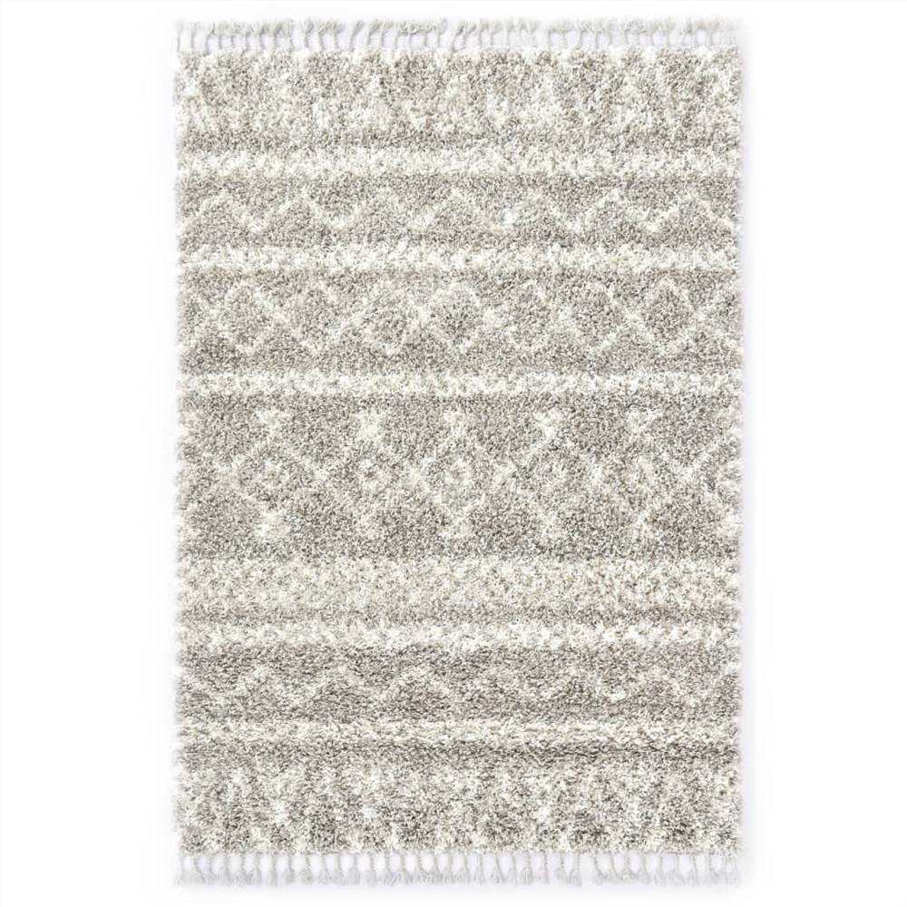 

Rug Berber Shaggy PP Sand and Beige 160x230 cm