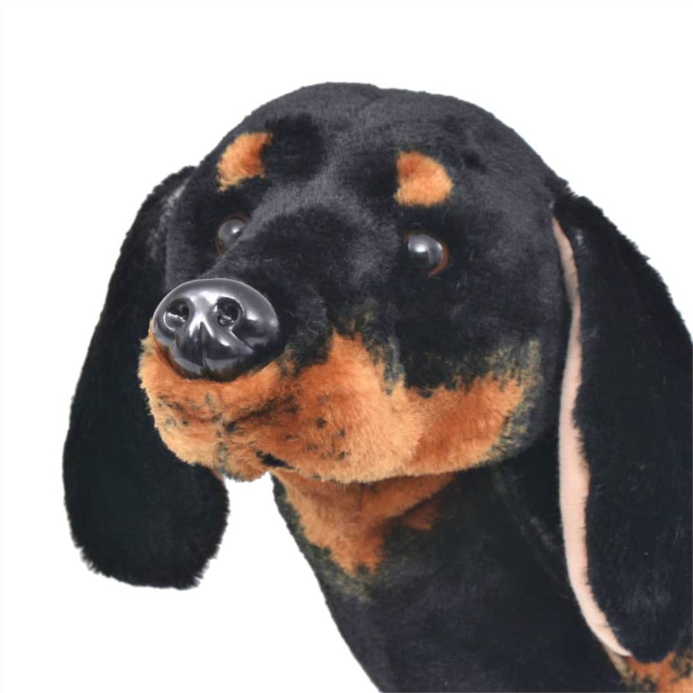 Standing Plush Toy Dachshund Dog Black XXL Europe