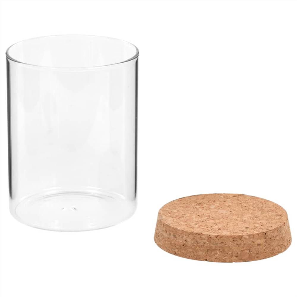 Storage Glass Jars With Cork Lid 6 Pcs 650 Ml 15 Storage Glass Jars with Cork Lid 6 pcs 650 ml