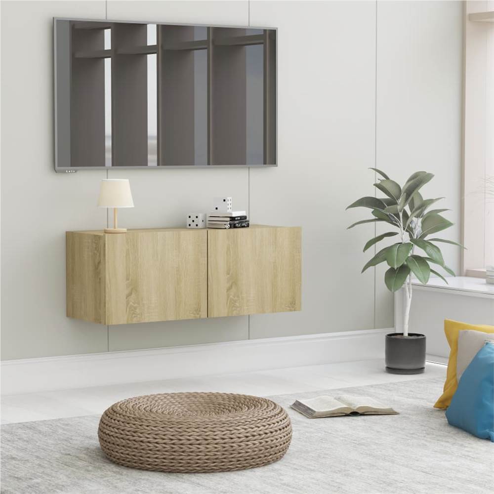 

TV Cabinet Sonoma Oak 80x30x30 cm Chipboard