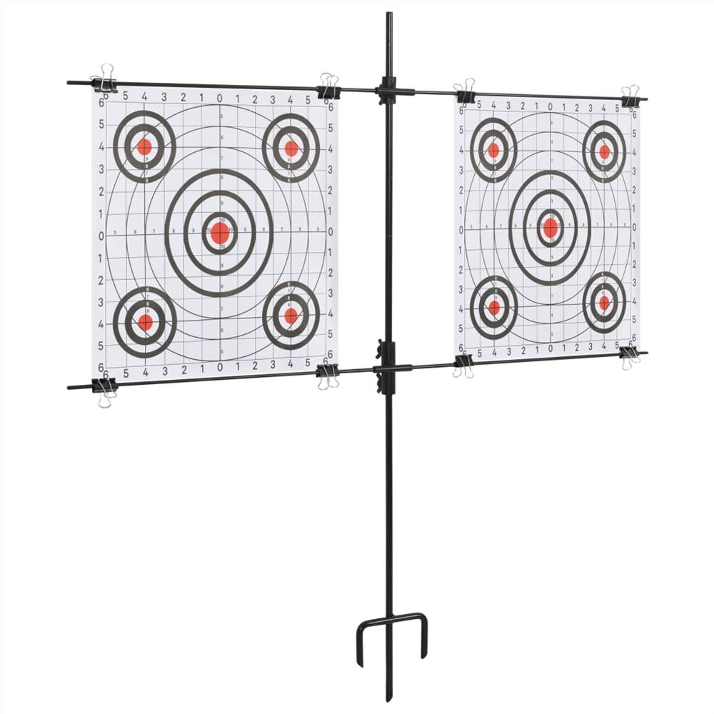 Target Paper Stand with Shooting Papers 78x76 cm Steel