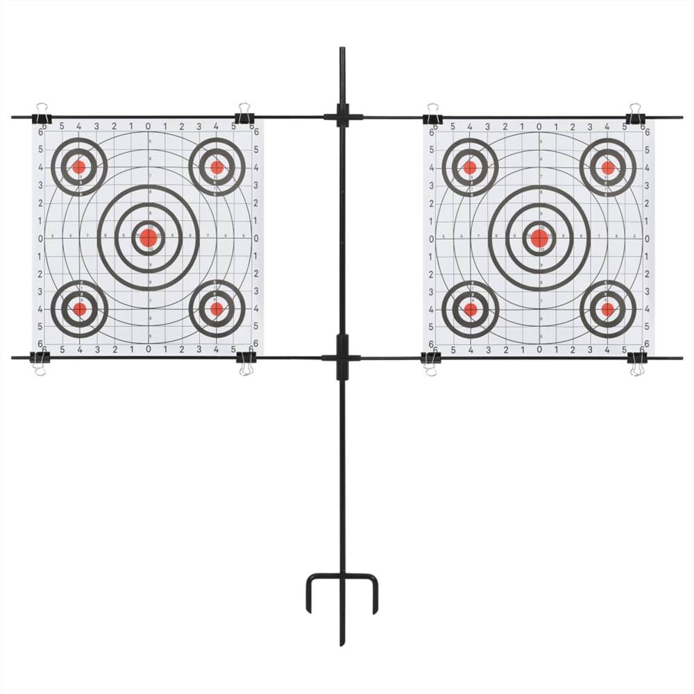 Target Paper Stand with Shooting Papers 78x76 cm Steel