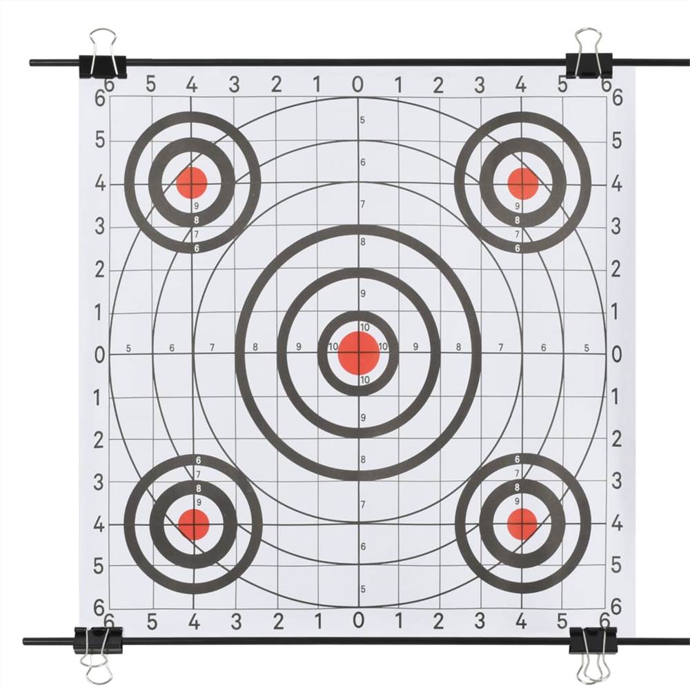 Target Paper Stand with Shooting Papers 78x76 cm Steel 15 Target Paper Stand with Shooting Papers 78x76 cm Steel