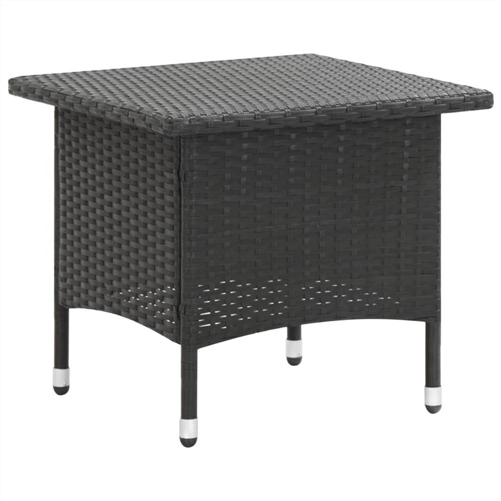 

Tea Table Black 50x50x47 cm Poly Rattan