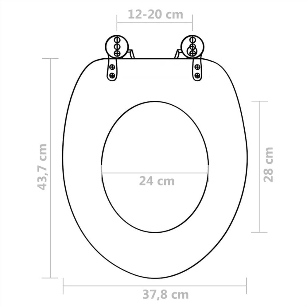 Toilet Seat with MDF Lid Old Wood Design