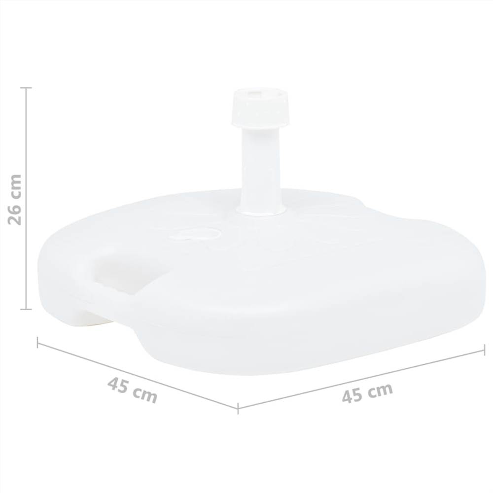 Umbrella Base Sand/Water Filled 16 L White Plastic