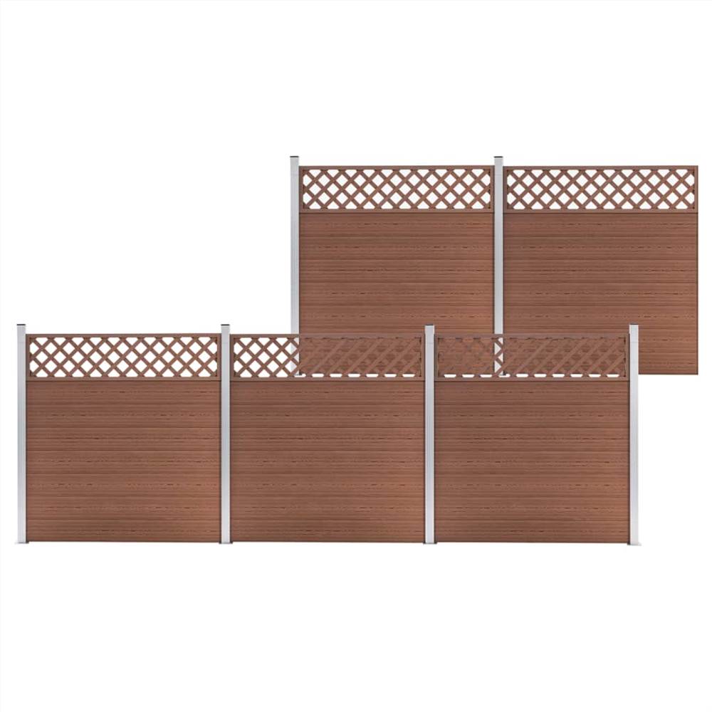 

WPC Fence Set 5 Square 872x185 Brown