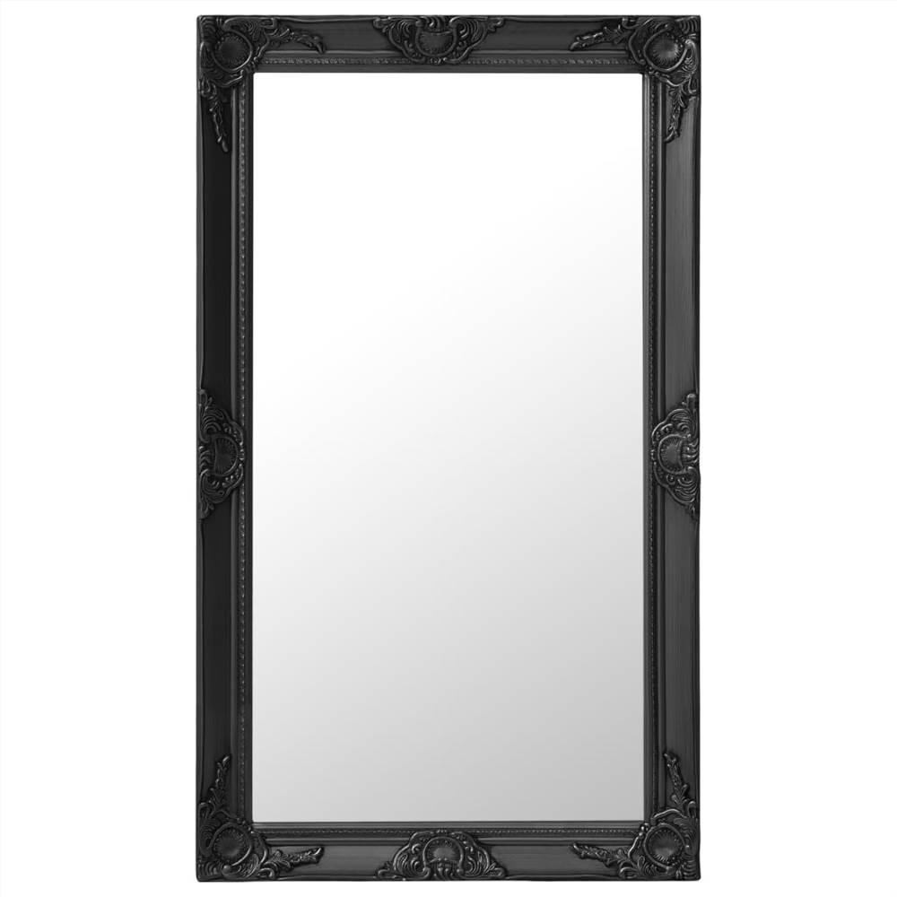 مرآة حائط على طراز الباروك 60x100 سم أسود