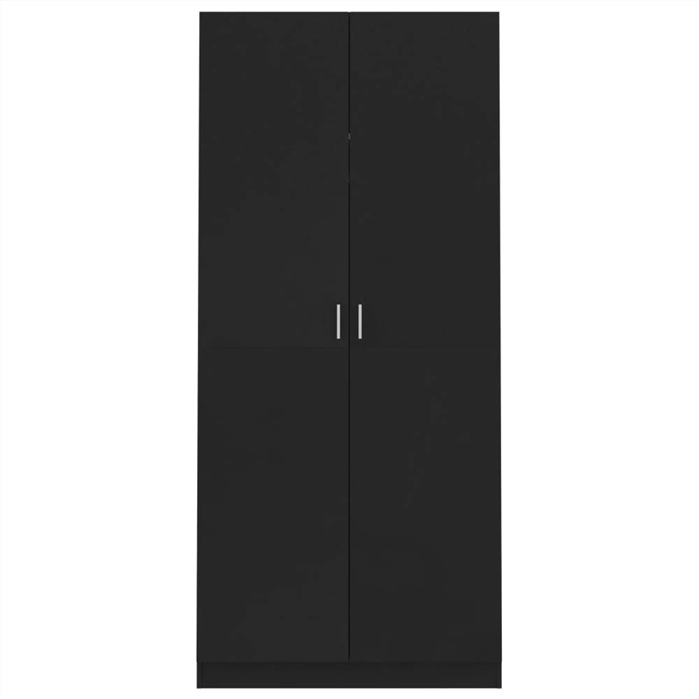Wardrobe Black 90x52x200 cm Chipboard