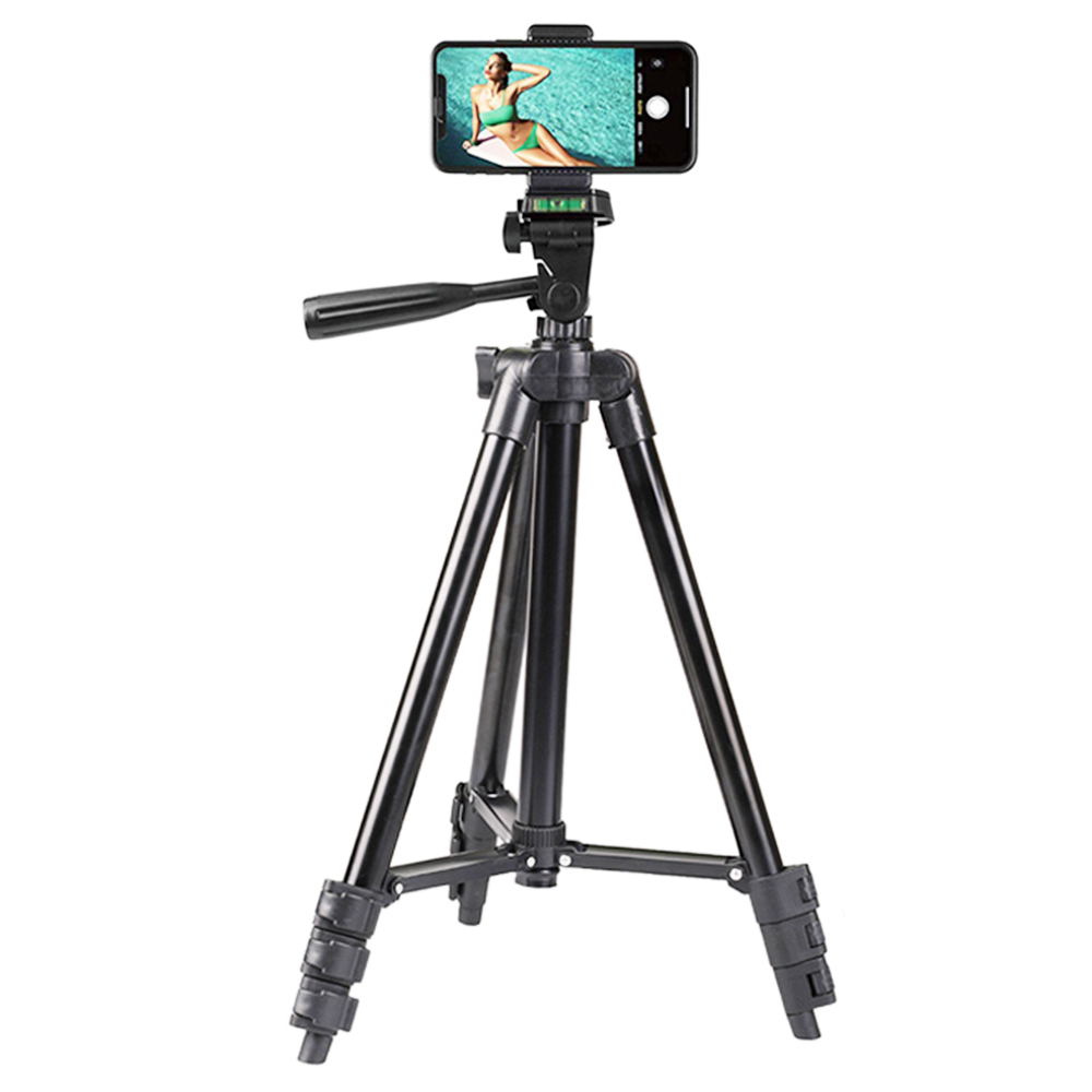 3120 Phone Tripod Stand 40inch Universal Photography for Gopro iPhone Samsung Xiaomi Huawei Phone Aluminum Travel Tripod - Black