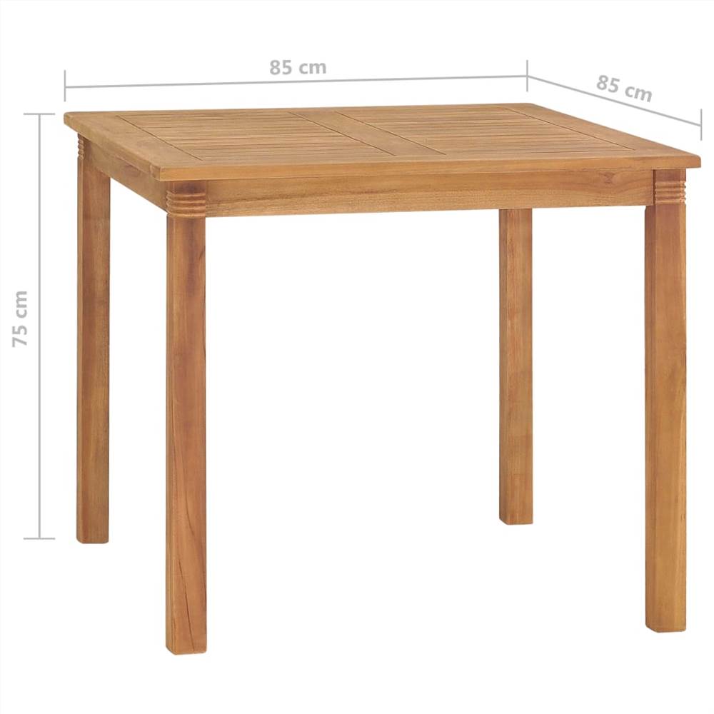 3 Piece Garden Dining Set Solid Teak Wood