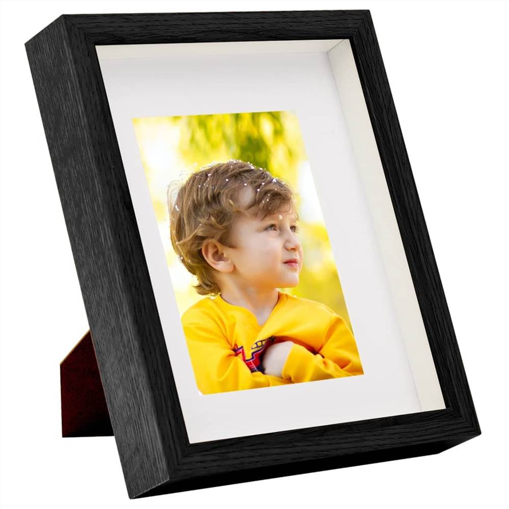 3D Box Photo Frames 5 pcs Black 20x25 cm for 13x18 cm Picture