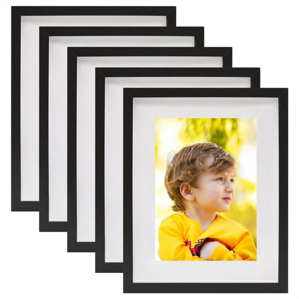 

3D Box Photo Frames 5 pcs Black 21x29.7 cm for 15x20 cm Picture
