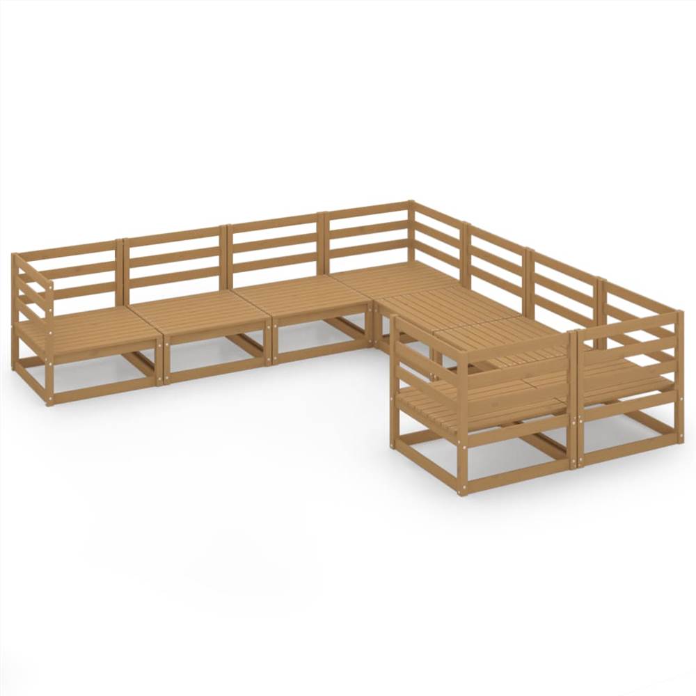 

8 Piece Garden Lounge Set Solid Pinewood