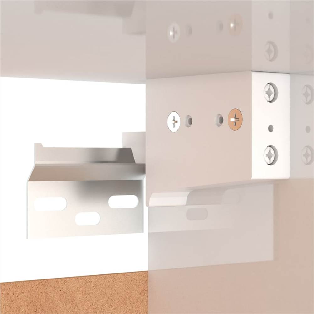 8 Piece TV Cabinet Set High Gloss White Chipboard 22 8 Piece TV Cabinet Set High Gloss White Chipboard