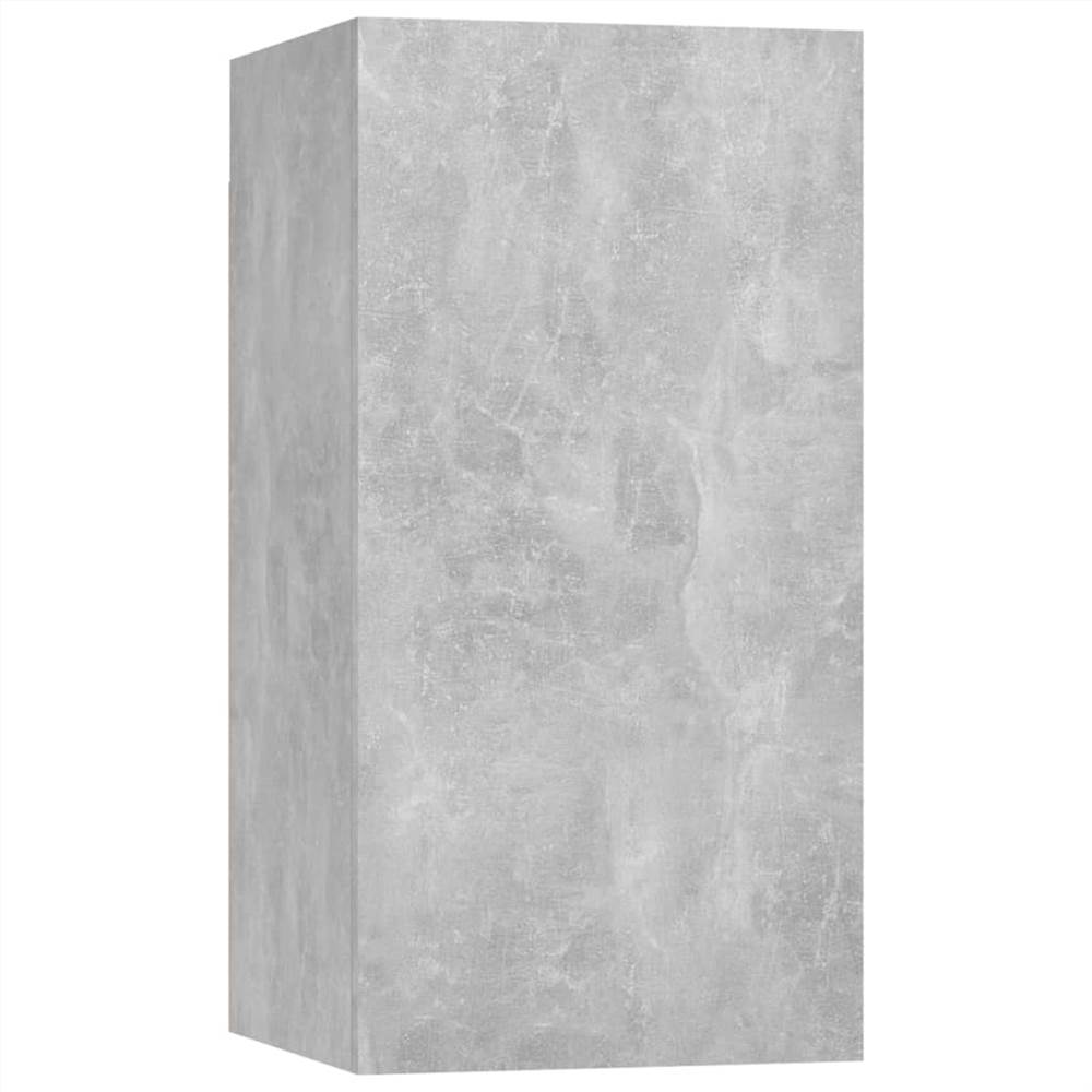9 Piece TV Cabinet Set Concrete Grey Chipboard