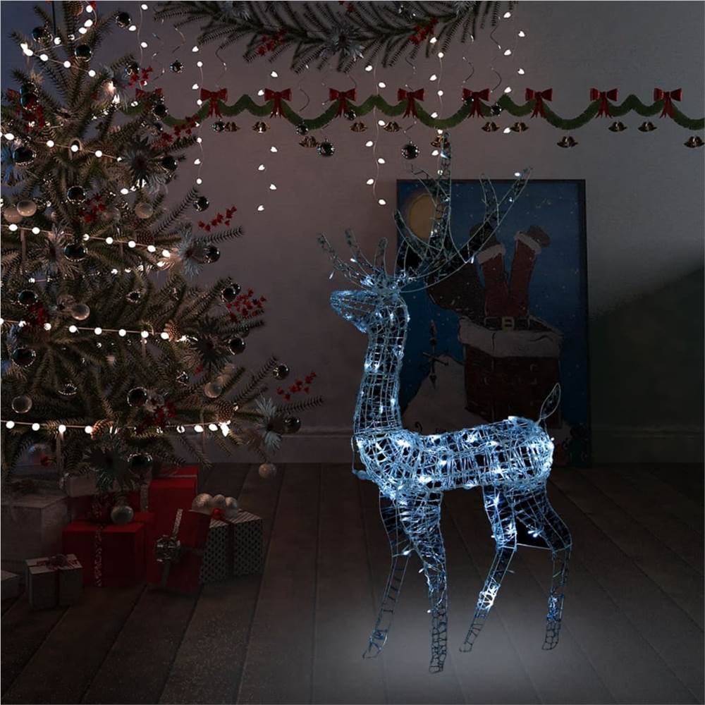 

Acrylic Reindeer Christmas Decoration 140 LEDs 120 cm Cold White