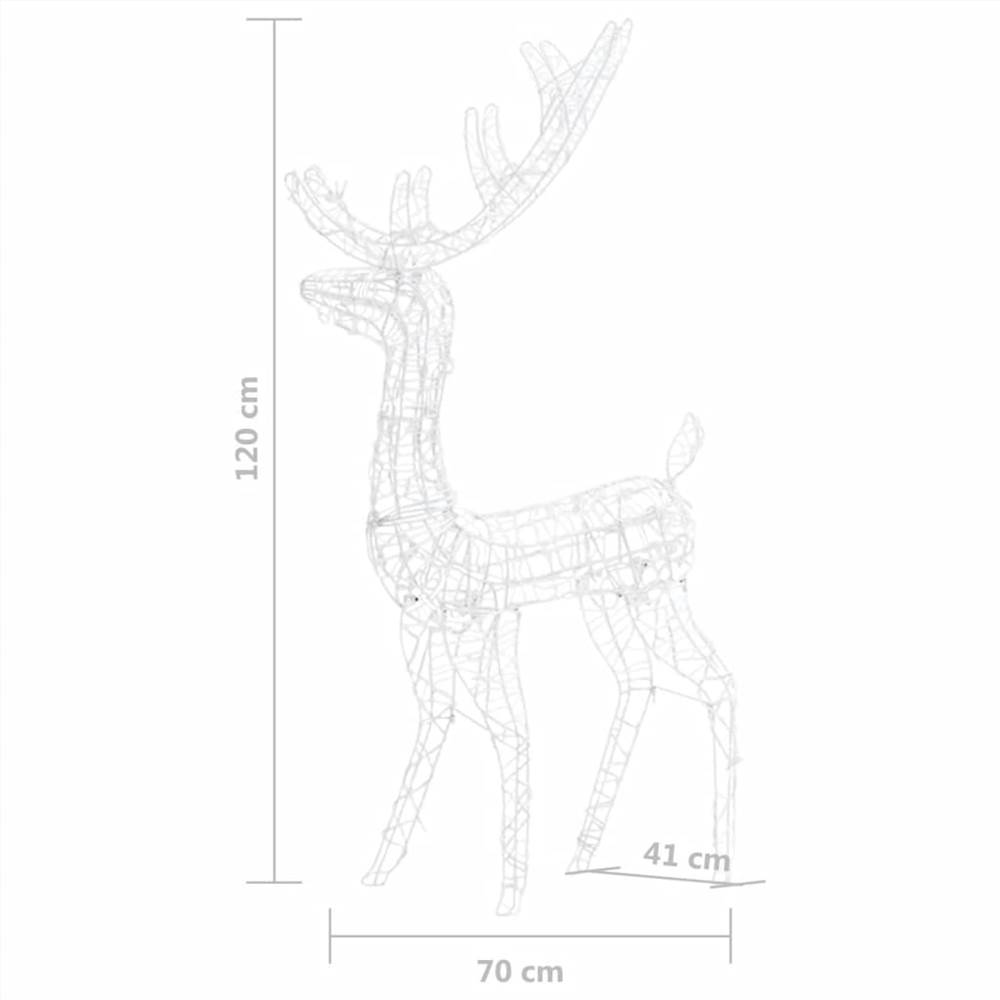 Acrylic Reindeer Christmas Decoration 140 LEDs 120 cm Cold White