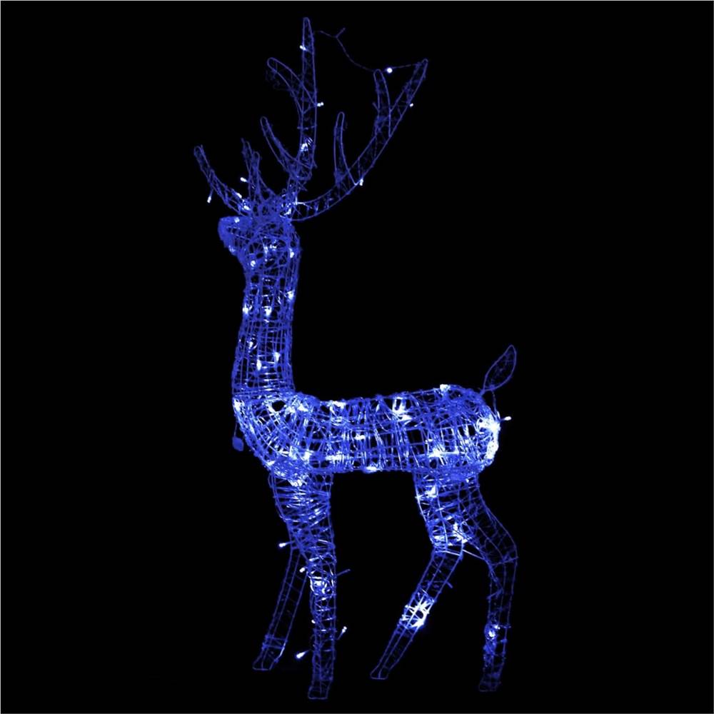 Acrylic Reindeer Christmas Decoration 140 LEDs 128cm Blue