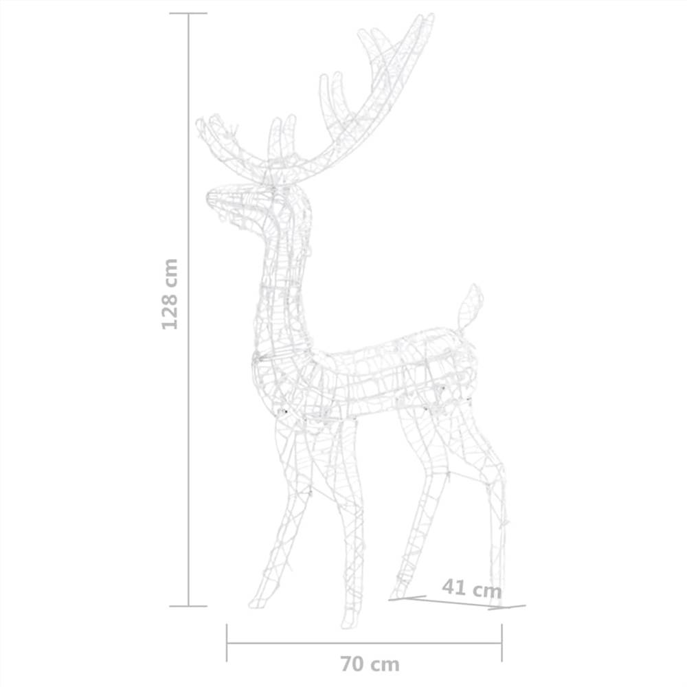 Acrylic Reindeer Christmas Decoration 140 LEDs 128cm Blue