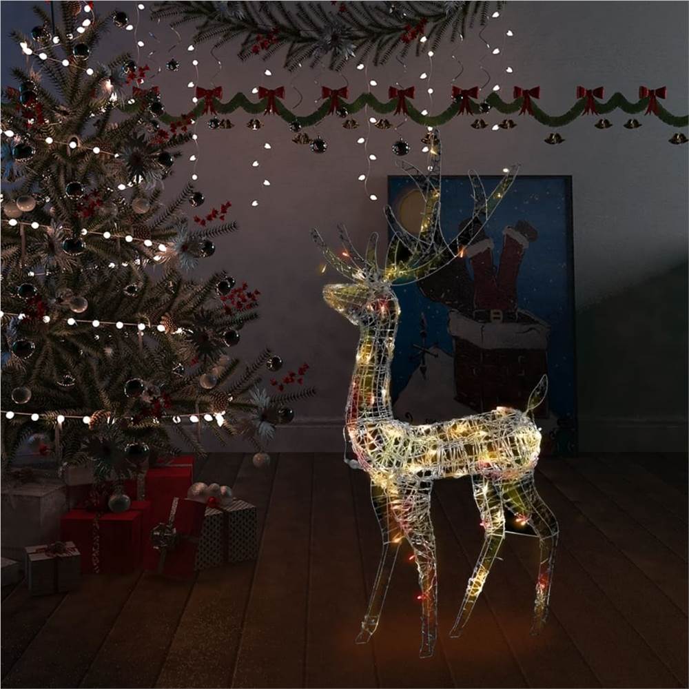 

Acrylic Reindeer Christmas Decoration 140 LEDs 128cm Colourful