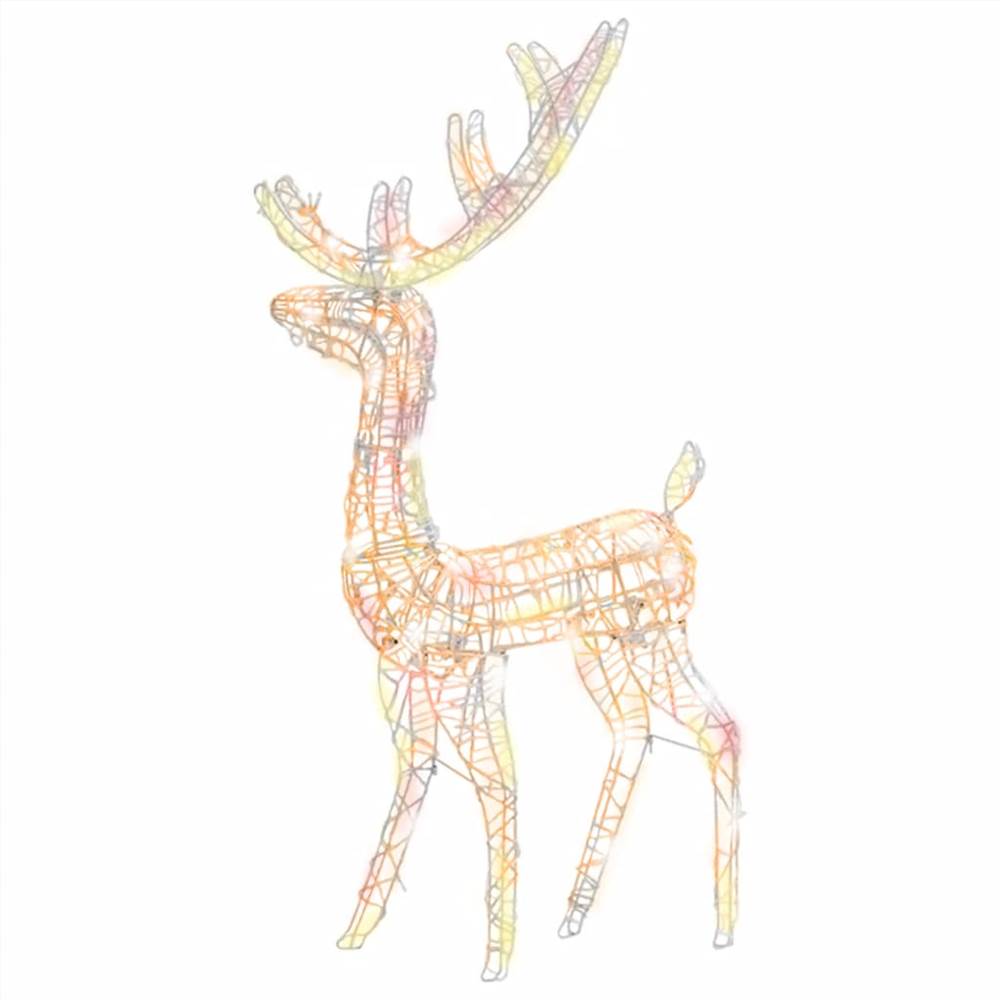 Acrylic Reindeer Christmas Decoration 140 LEDs 128cm Colourful