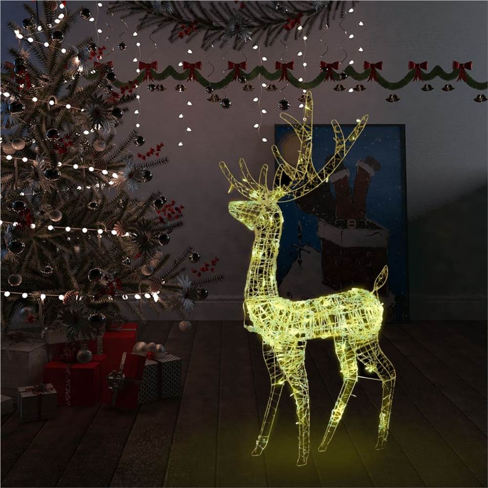 

Acrylic Reindeer Christmas Decoration 140 LEDs 128cm Warm White