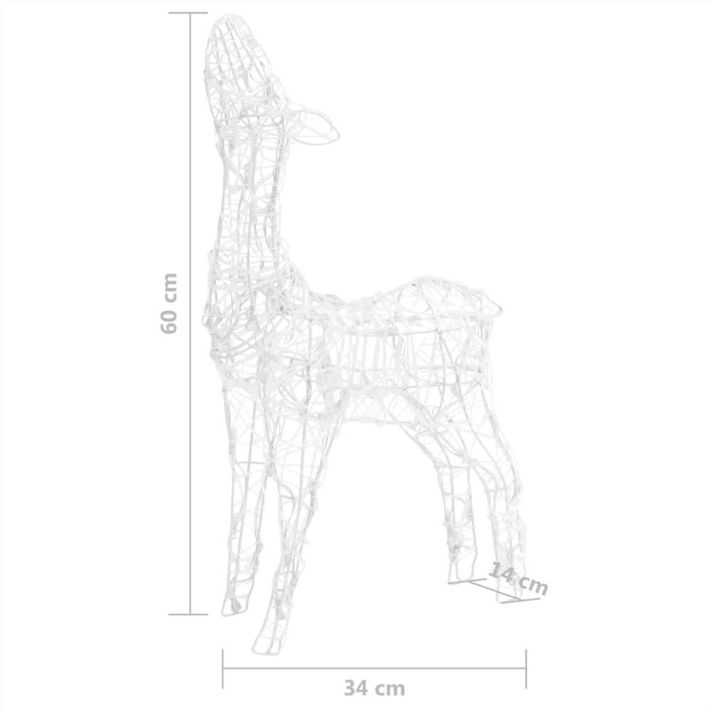 Acrylic Reindeer Family Christmas Decoration 160 LED Warm White