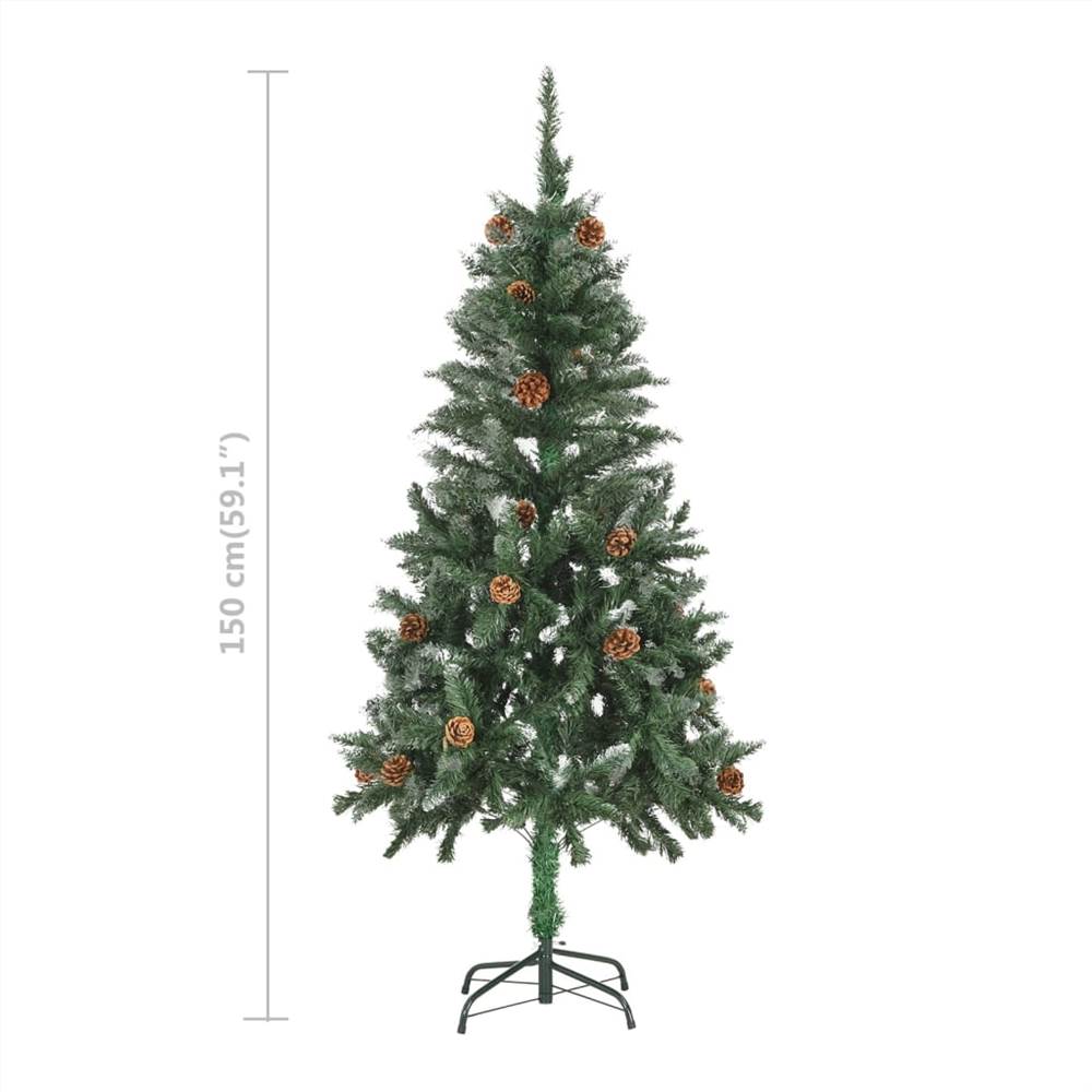Artificial Christmas Tree with LEDs&Pine Cones 150 cm