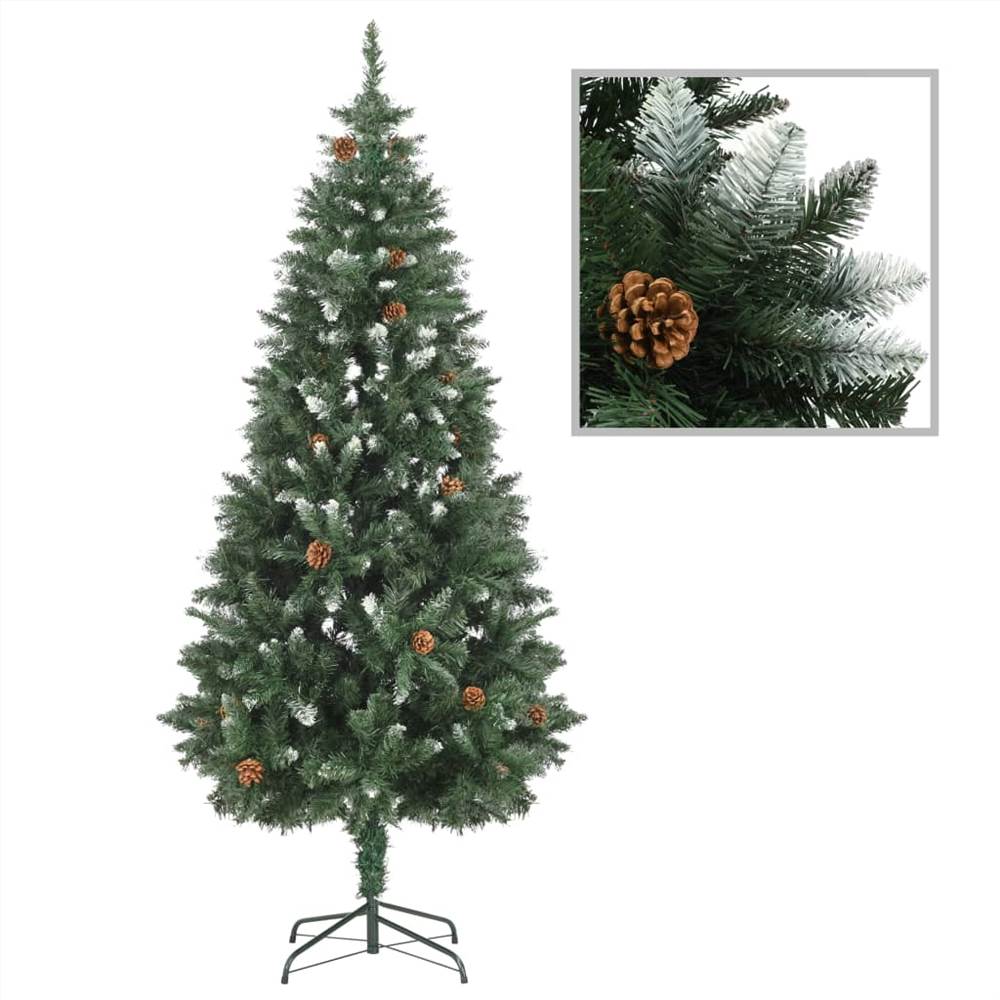 Artificial Christmas Tree with LEDs&Pine Cones 180 cm