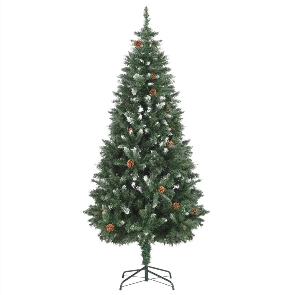 Artificial Christmas Tree with LEDs&Pine Cones 180 cm