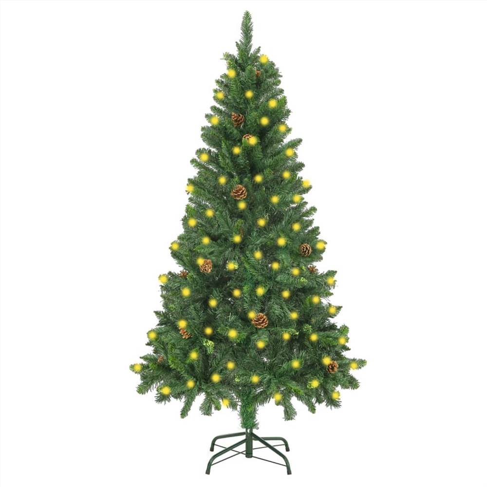 

Artificial Christmas Tree with LEDs&Pine Cones Green 150 cm
