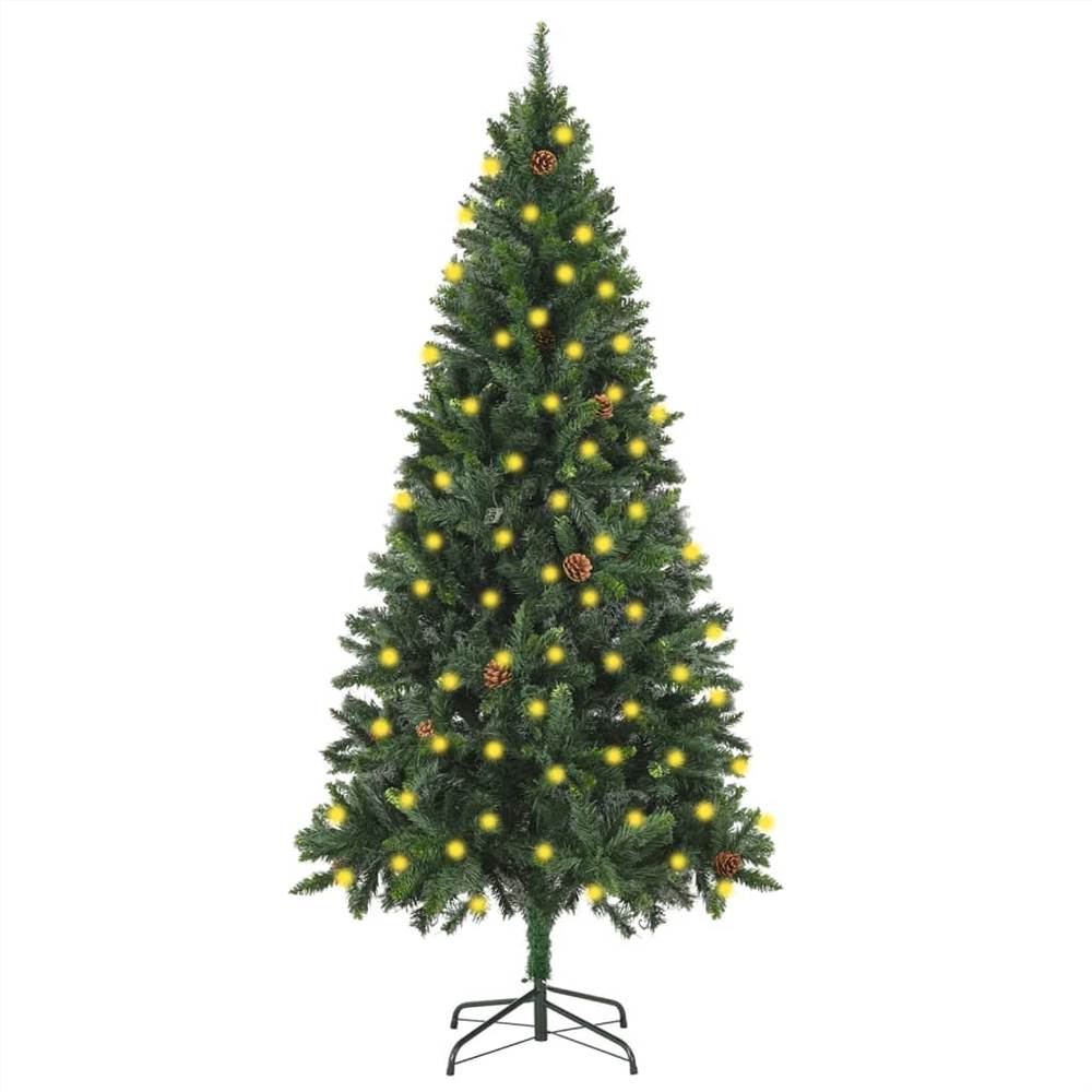 

Artificial Christmas Tree with LEDs&Pine Cones Green 180 cm