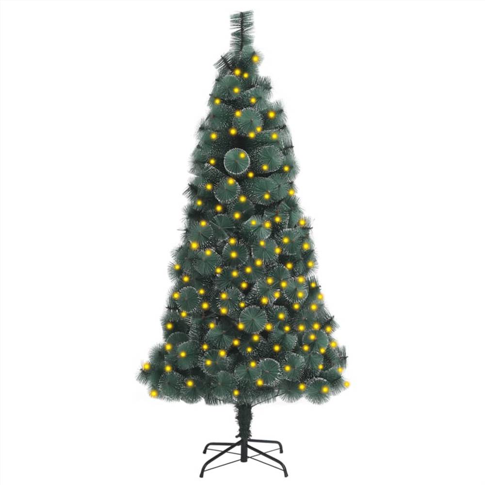 Artificial Christmas Tree with LEDs&Stand Green 150 cm PET