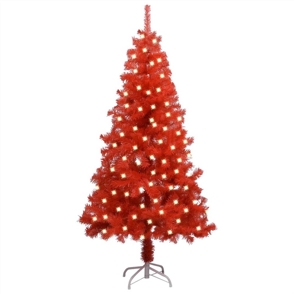 

Artificial Christmas Tree with LEDs&Stand Red 120 cm PVC