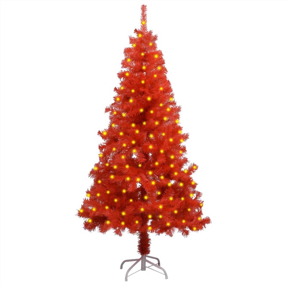 

Artificial Christmas Tree with LEDs&Stand Red 150 cm PVC