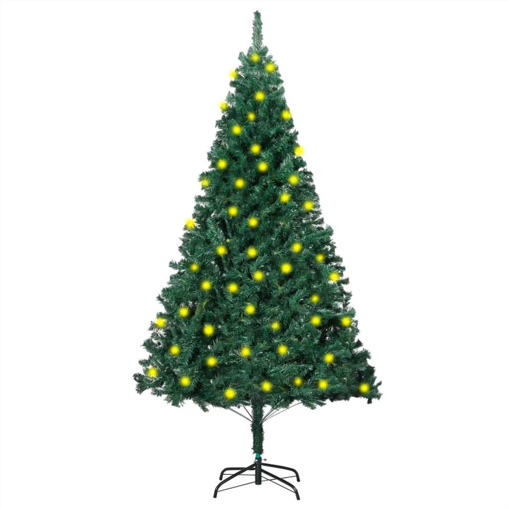 Artificial Christmas Tree with LEDs&Thick Branches Green 150 cm