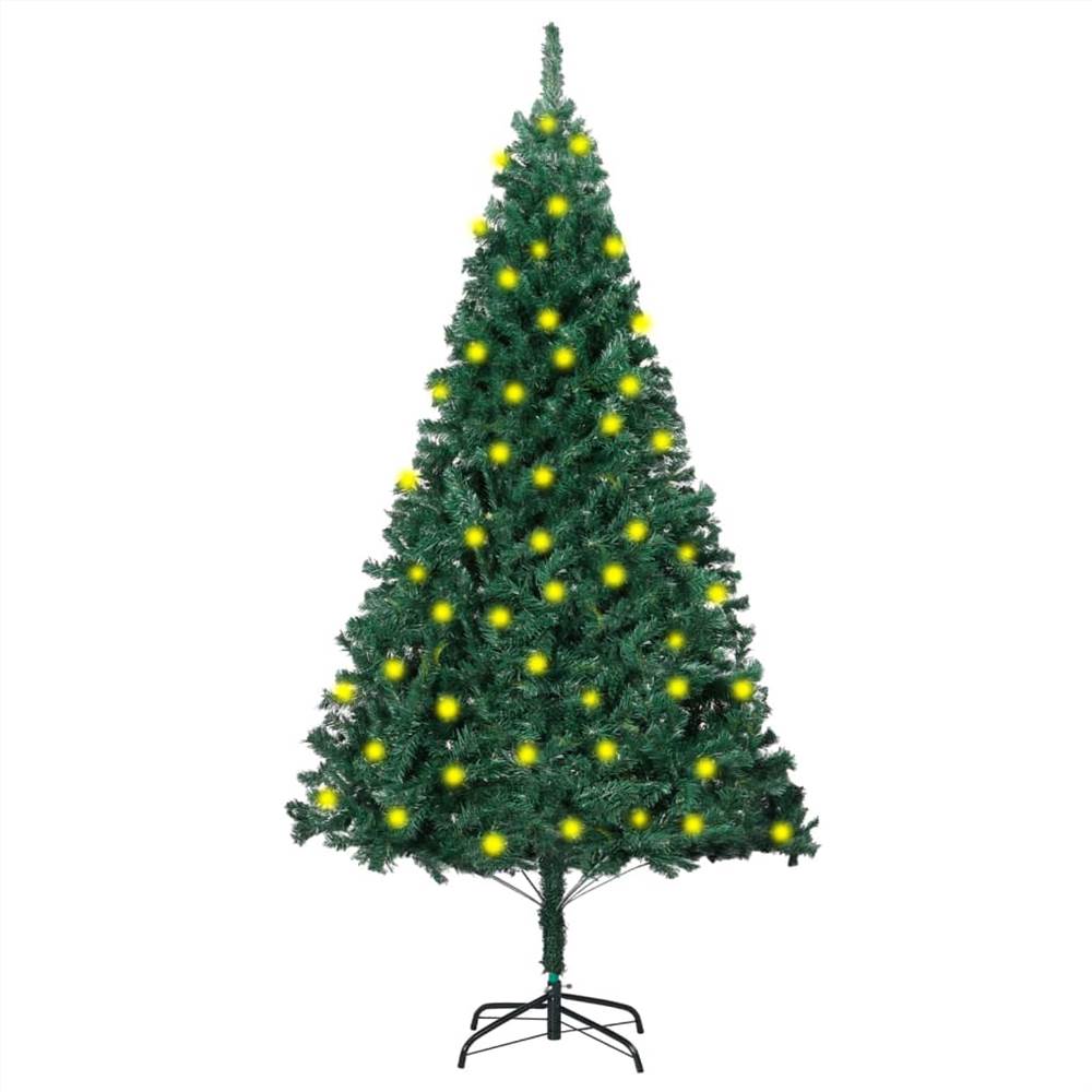 

Artificial Christmas Tree with LEDs&Thick Branches Green 180 cm