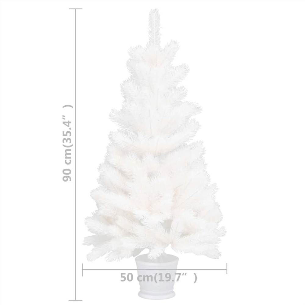 Artificial Christmas Tree with LEDs White 90 cm