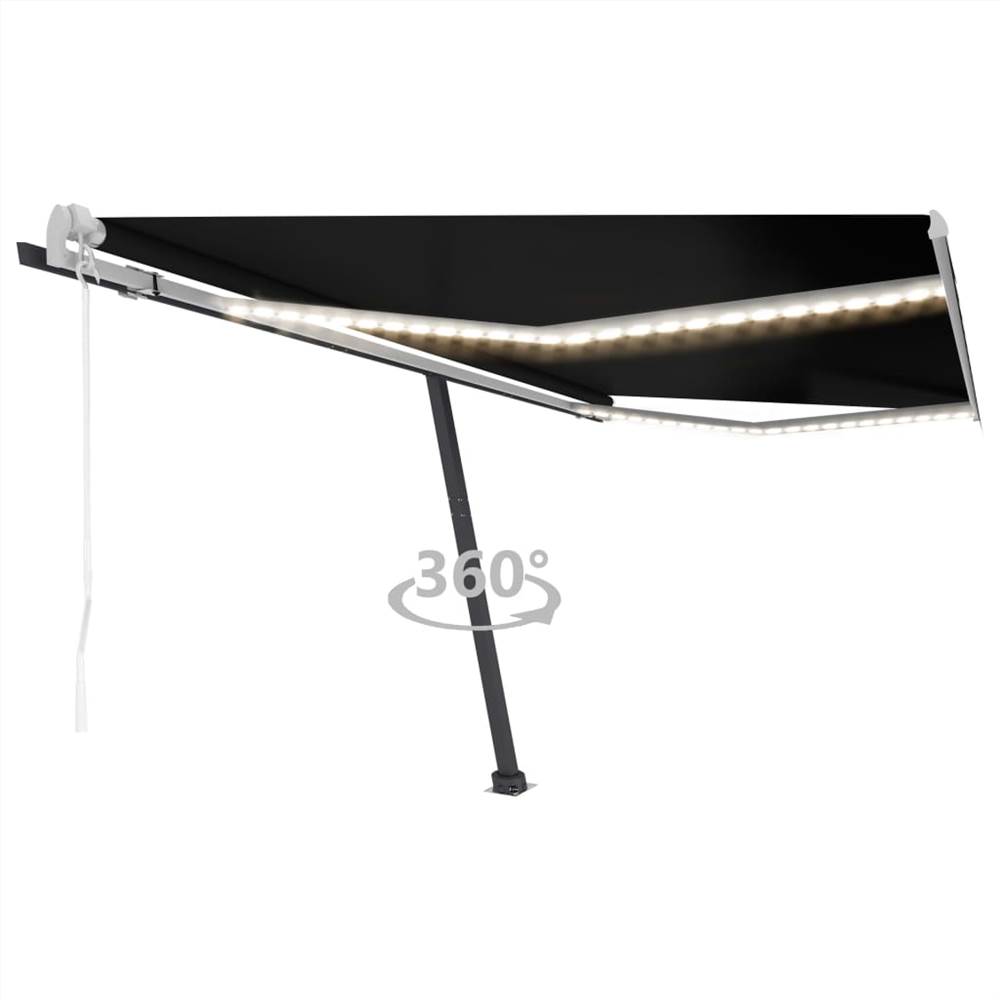 

Automatic Awning with LED&Wind Sensor 450x350 cm Anthracite