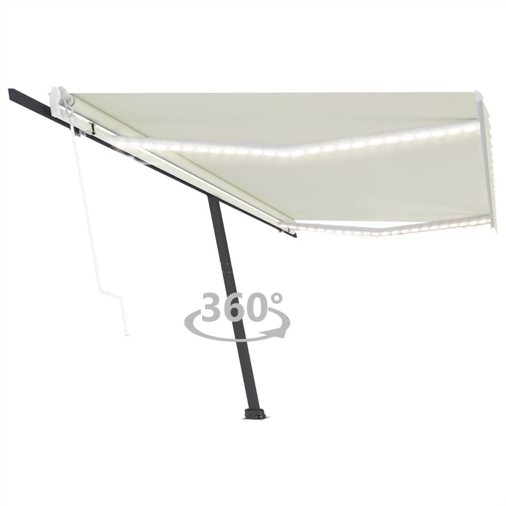 

Automatic Awning with LED&Wind Sensor 500x300 cm Cream