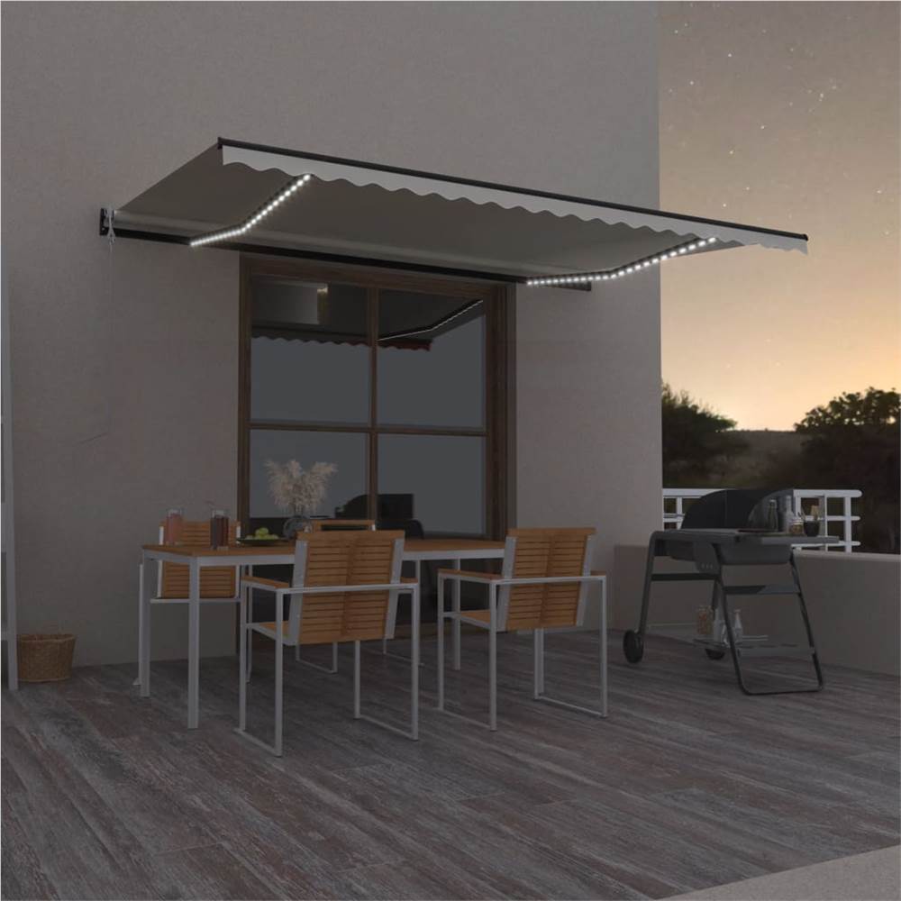 

Automatic Awning with LED&Wind Sensor 500x350 cm Cream