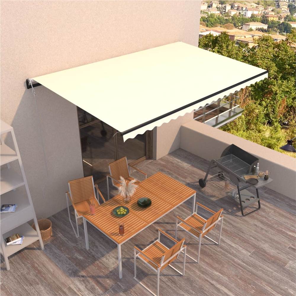 Automatic Retractable Awning 500x300 cm Cream