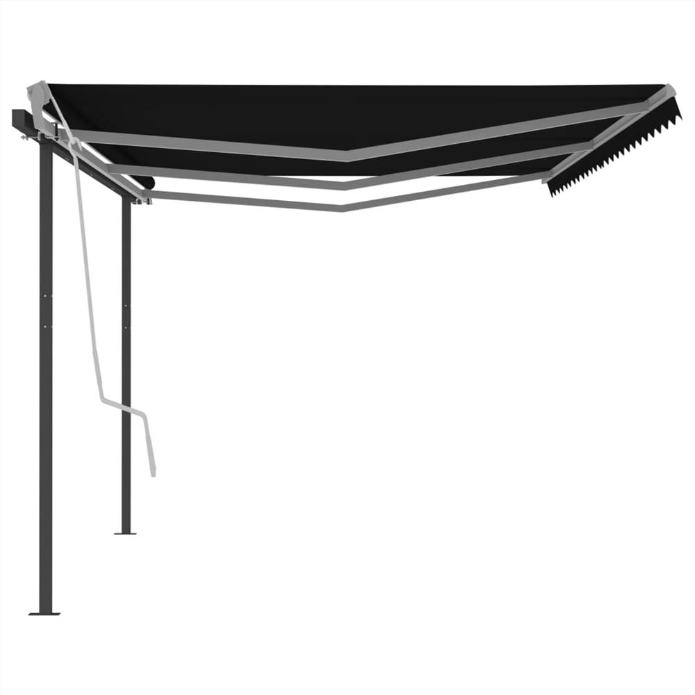 Automatic Retractable Awning with Posts 6x3 m Anthracite
