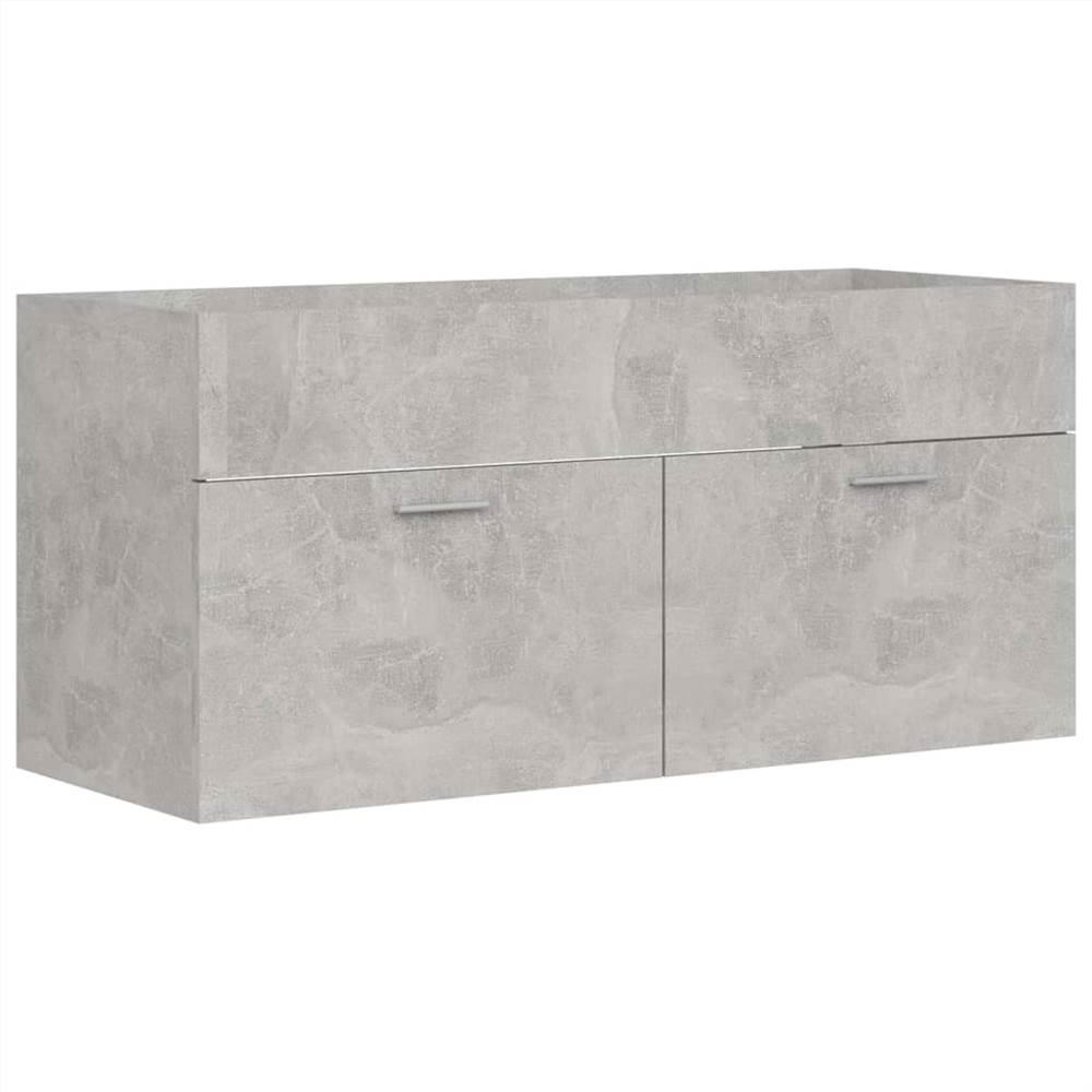Bathroom Furniture Set Concrete Grey Chipboard