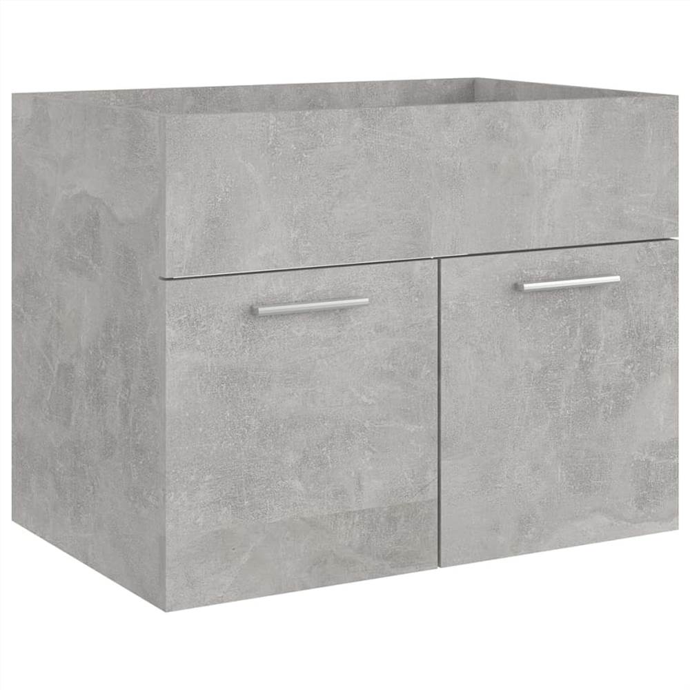 Bathroom Furniture Set Concrete Grey Chipboard