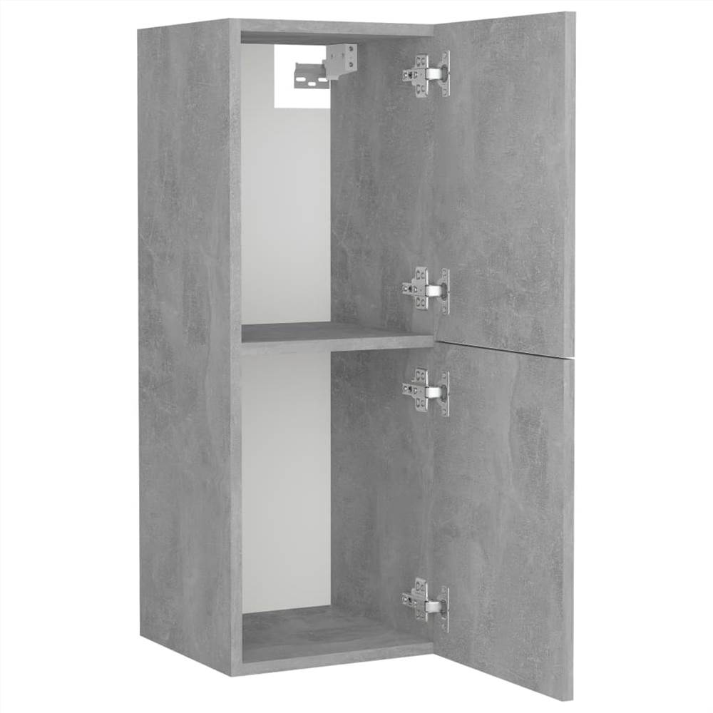 Bathroom Furniture Set Concrete Grey Chipboard